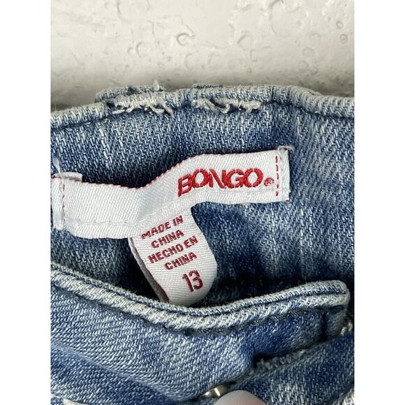 Vintage Bongo Womens Jeans Size 13 Lightwash Flare Leg Embroidered Boho 90's Y2K - Picture 11 of 12